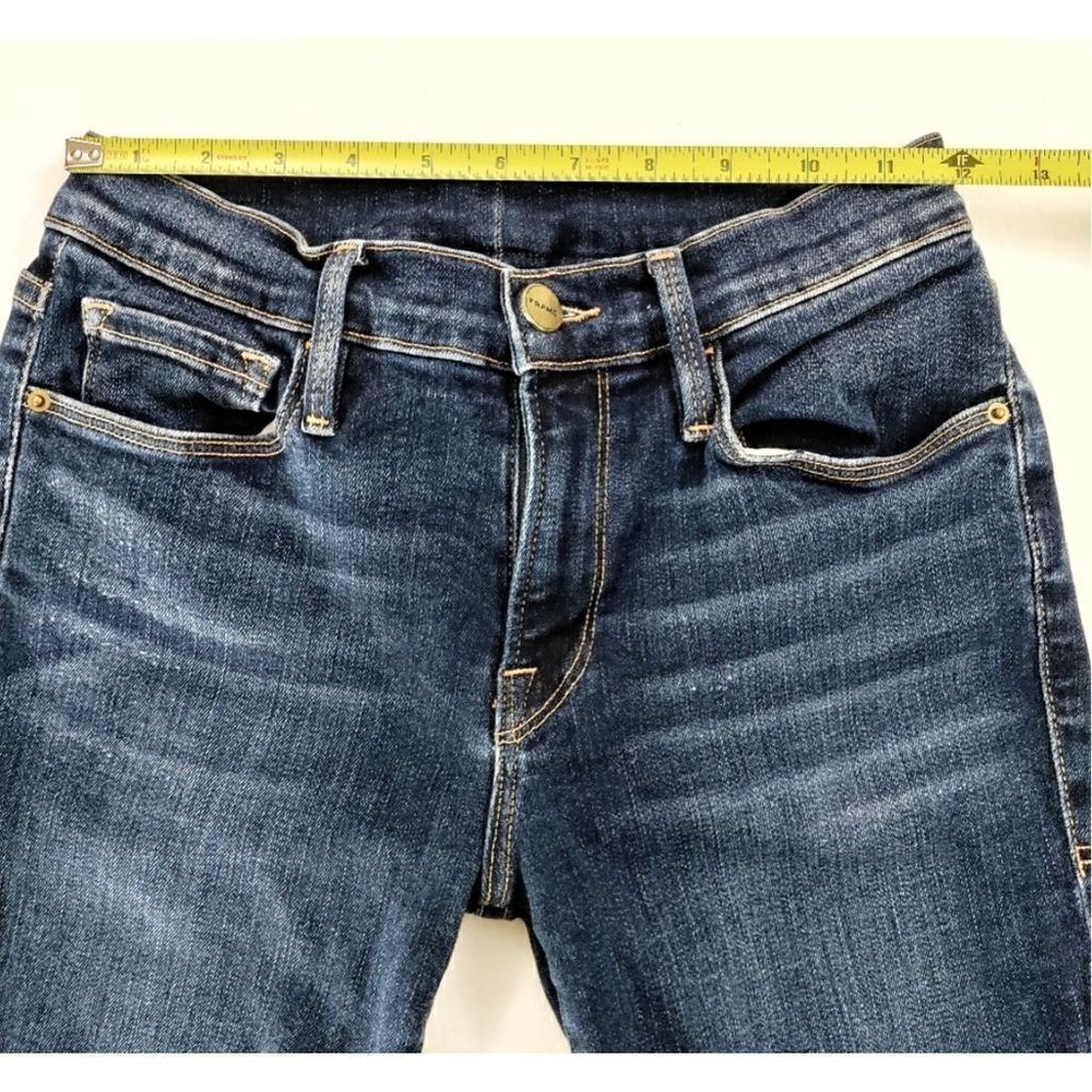 FRAME LE SKINNY DE JEANNE SNAP AWAY JEANS MARTHA WASH SZ 24 READ DESCRIPTION - Picture 7 of 11